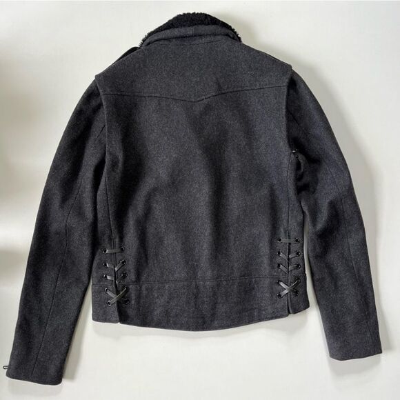 RAG & BONE Bowery Jacket Wool Shearling 0 - Picture 6 of 13